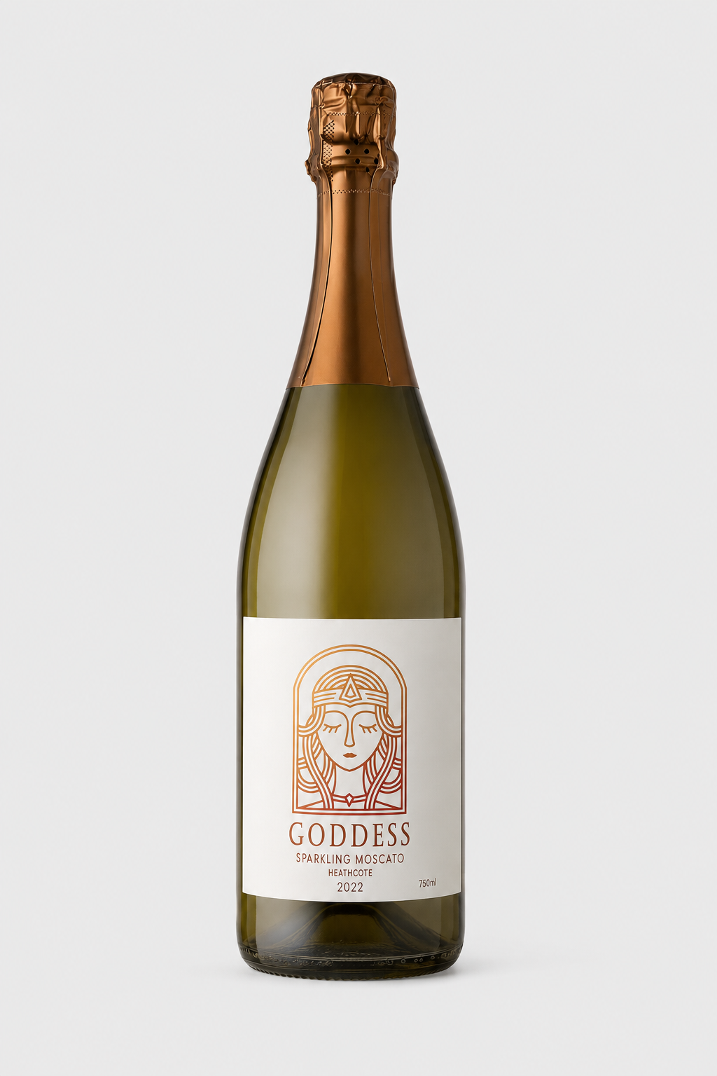 Goddess Sparkling wine bottle