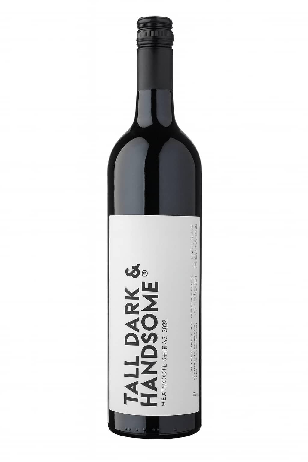 Tall Dark and Handsome wine bottle